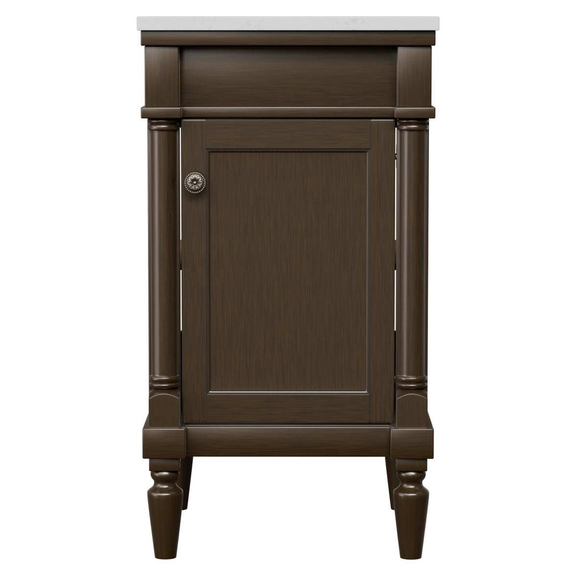 Somerset 19" Freestanding Bathroom Vanity with Engineered Marble Top, Ceramic Sink and Soft-Close Door