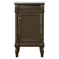 Somerset 19" Freestanding Bathroom Vanity with Engineered Marble Top, Ceramic Sink and Soft-Close Door