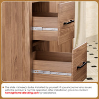 Maya 36" Freestanding Bathroom Vanity with White Ceramic Top, 3 Drawers and Cabinet Storage