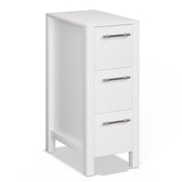 Grand 75" Freestanding Bathroom Vanity with White Marble Top, Double Sinks and Soft-Close Storage