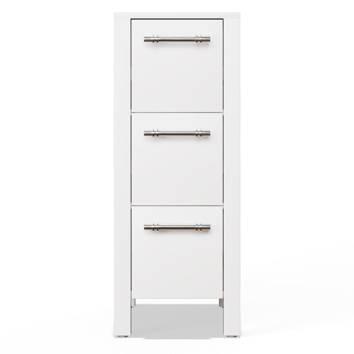 Grand 54" Freestanding Bathroom Vanity with White Marble Top and Soft-Close Storage