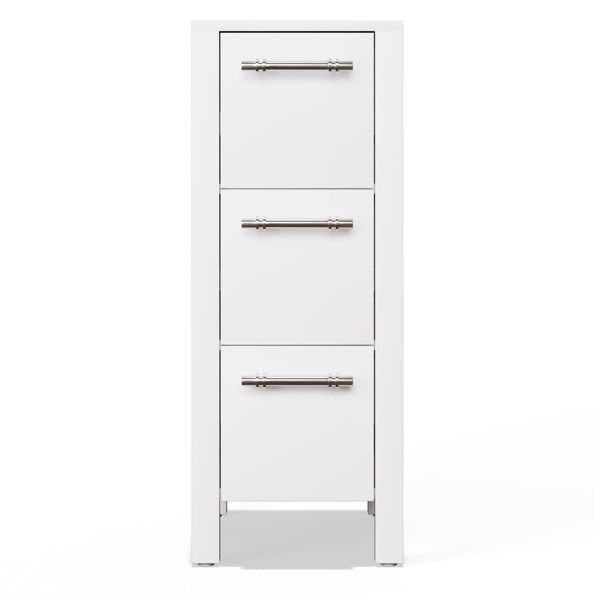 Grand 75" Freestanding Bathroom Vanity with White Marble Top, Double Sinks and Soft-Close Storage