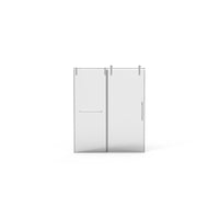Jade 56"-60" W x 70" H Frameless Single Sliding Shower Door with 5/16"(8mm) Tempered Clear Glass with Towel Bar