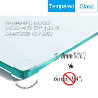 Jade 56"-60" W x 76" H Frameless Single Sliding Shower Door with 5/16"(8mm) Tempered Glass with Towel Bar