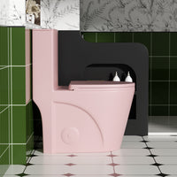 One-Piece Elongated Toilet with 1.1/1.6 GPF Dual Flush, 17" ADA Height and Soft-Close Seat