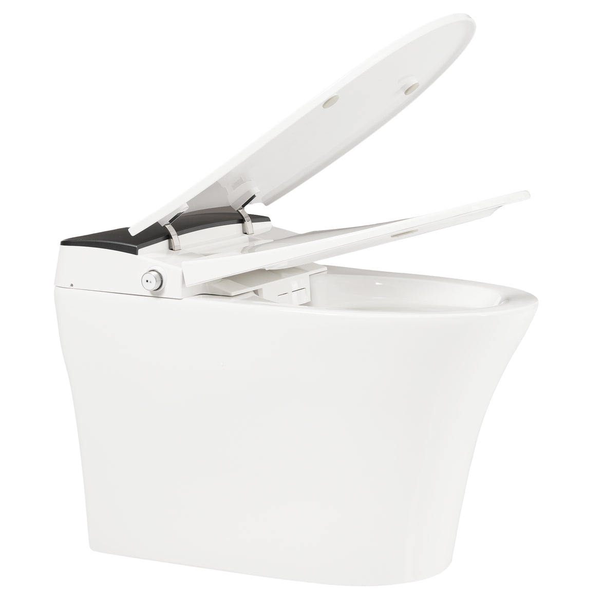 Tankless One-Piece Smart Toilet with Heated Seat, Auto Flush and Foot Sensor in White