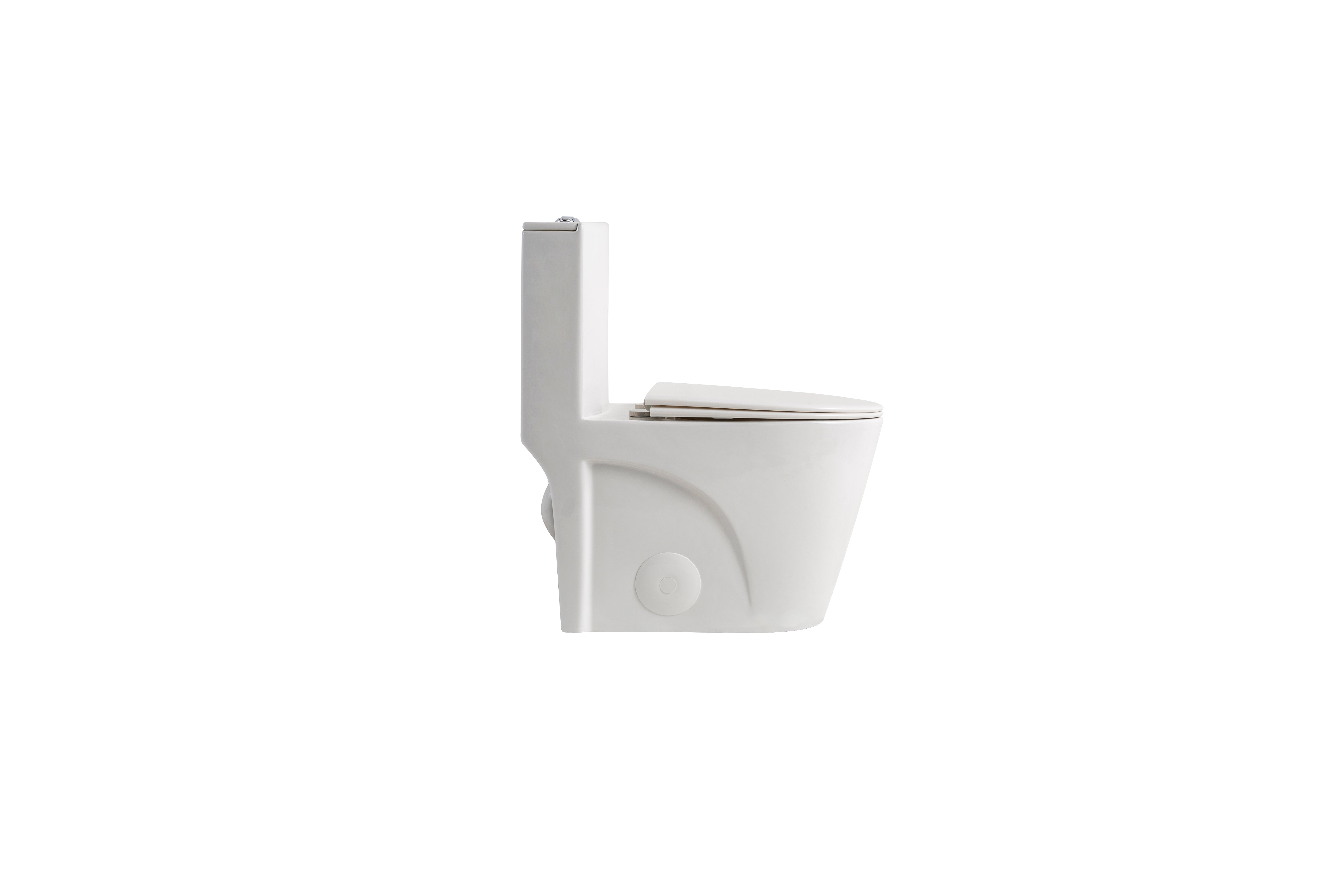 One-Piece Elongated Toilet with 1.1/1.6 GPF Dual Flush, 17" ADA Height and Soft-Close Seat