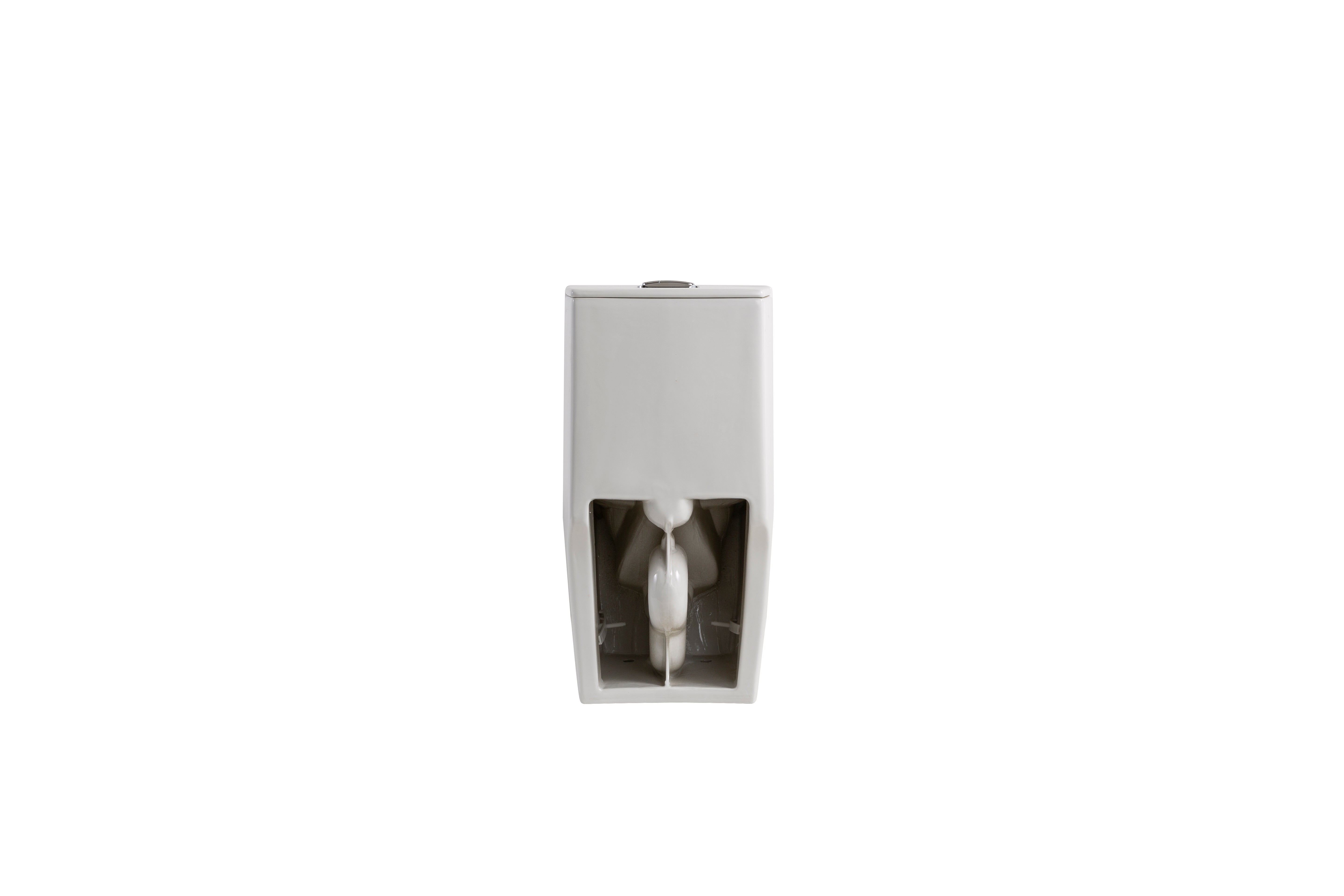 One-Piece Elongated Toilet with 1.1/1.6 GPF Dual Flush, 17" ADA Height and Soft-Close Seat